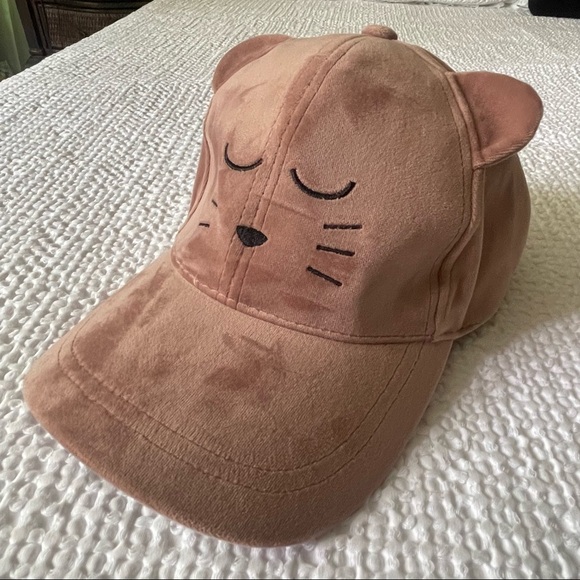 David And Young Luxe Velvet Cat Baseball Cap Dusty Pink One Size - Picture 9 of 10